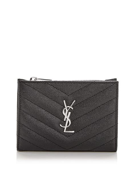 ysl zipped bi-fold wallet in grain|CASSANDRE MATELASSÉ Fragments bi.